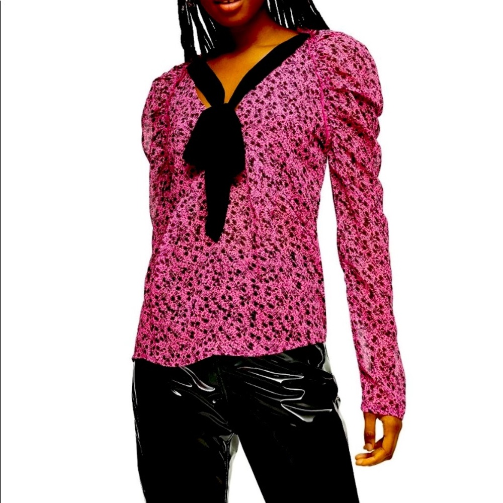 Top shop prairie bow blouse